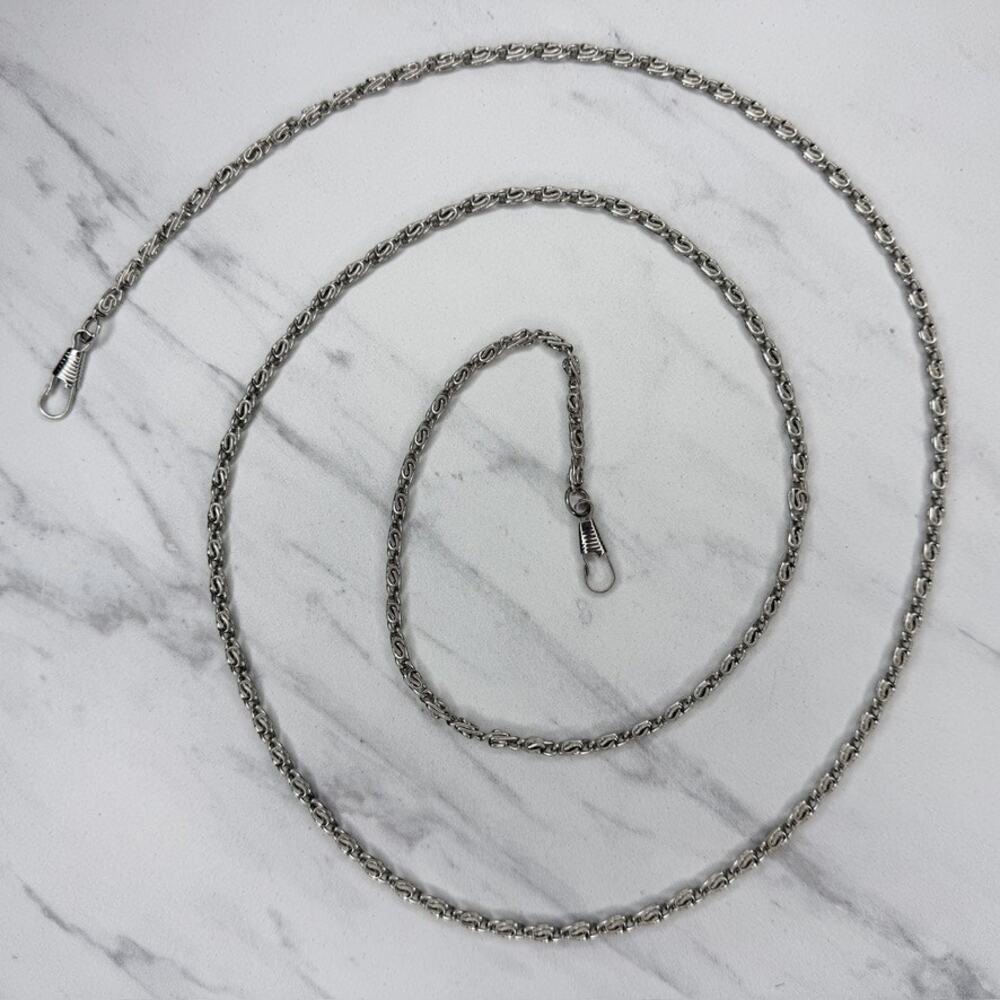 Swirl Silver Tone Chain Purse Strap Replacement Handbag Bag Crossbody ✨